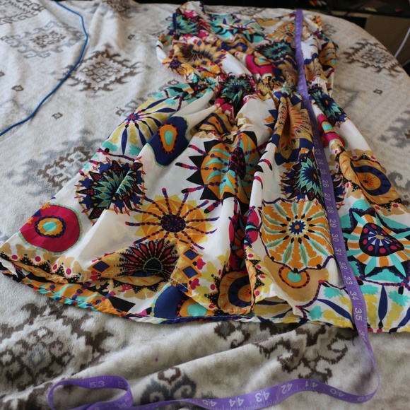 Geometric Floral Summer Dress NWOT - Picture 8 of 8